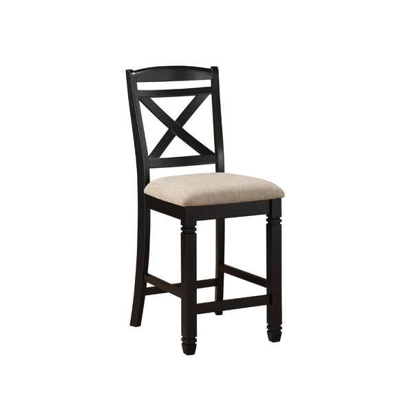 English Elm Transitional Counter Height 5 Piece Dining Set with Storage Drawers and Wood Chairs B011S00255
