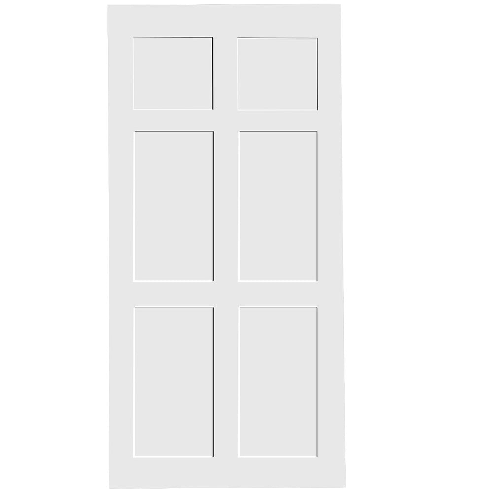 English Elm Crazy Elf Six Panel Primed Interior Door Slab Moisture Resistant Diy Ready W936131955