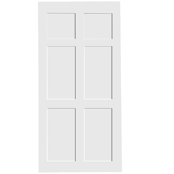 English Elm Crazy Elf Six Panel Primed Interior Door Slab Moisture Resistant Diy Ready W936131955