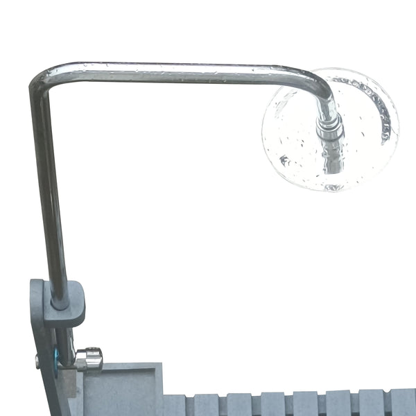 English Elm Outdoor Wooden Garden Pool Shower with Adjustable Pressure Knob, Weatherproof Fir Wood Stand, Gray W49547257