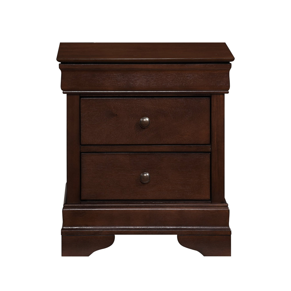English Elm Louis Louis Philippe Abbeville Nightstand Cherry Okume Veneer Dark Bronze Knobs Timeless Storage B01153390