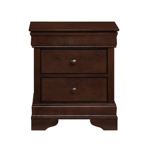 English Elm Louis Louis Philippe Abbeville Nightstand Cherry Okume Veneer Dark Bronze Knobs Timeless Storage B01153390