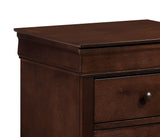 English Elm Louis Philippe Style 1 Piece Nightstand Of Drawers Brown Cherry Finish Okume Veneer Bedroom Furniture