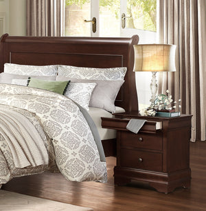 English Elm Louis Louis Philippe Abbeville Nightstand Cherry Okume Veneer Dark Bronze Knobs Timeless Storage B01153390