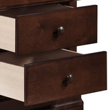 English Elm Louis Philippe Style 1 Piece Nightstand Of Drawers Brown Cherry Finish Okume Veneer Bedroom Furniture