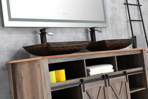 English Elm 72 Inch Led Backlit Bathroom Wall Mirror with Dimming Touch Control and Defog Function W1272110974