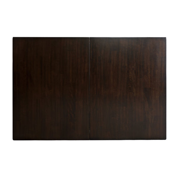 English Elm Casual Mango Veneer Extendable Dining Table Merlot Finish Seats Six with Butterfly Leaf B01153764