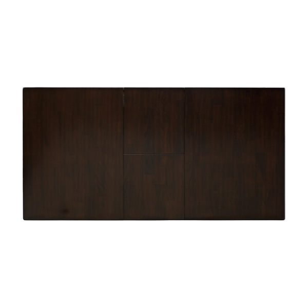 English Elm Casual Mango Veneer Extendable Dining Table Merlot Finish Seats Six with Butterfly Leaf B01153764