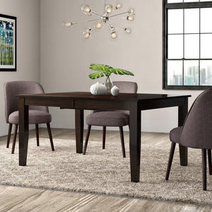 English Elm Casual Mango Veneer Extendable Dining Table Merlot Finish Seats Six with Butterfly Leaf B01153764