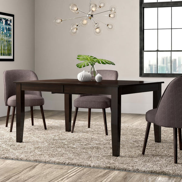 English Elm Casual Mango Veneer Extendable Dining Table Merlot Finish Seats Six with Butterfly Leaf B01153764