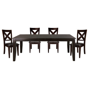English Elm Casual Mango Veneer Extendable Dining Table Merlot Finish Seats Six with Butterfly Leaf B01153764