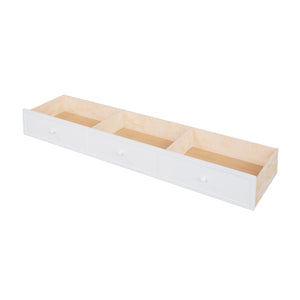 English Elm Twin Over Full L-shaped Bunk Bed with Staircase Storage Drawers and Guardrail White LT000810AAK-1
