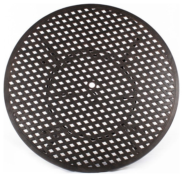 English Elm Round 4-Person Antique Navy Blue 51.97" Dining Set with Cushions, Aluminum, Weather-Resistant Elegance B010S00159