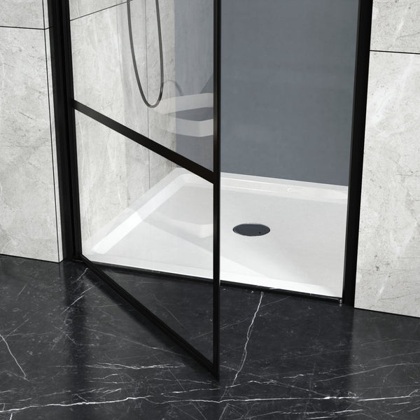 English Elm Goodyo Square Acrylic Shower Pan with Centered Drain Anti-slip Single Threshold Base D163148184