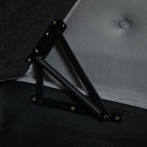 English Elm Aijia Velvet Tufted Storage Chaise Lounge with Nailhead Trim & Solid Wood Legs, Soft Upholstery Grey W111749337