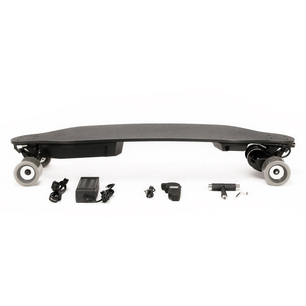 English Elm New Dual Motor Electric Longboard with Lcd Remote All Terrain Pu Wheels 40km/h W34842891