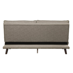 English Elm Casual Armless Sleeper Sofa Brown Polyester Upholstery Convertible Lounger for Studio Living B01154010