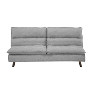 English Elm Casual Armless Convertible Sleeper Sofa in Light Gray Textured Polyester Fabric Lounger B01154009