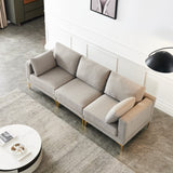 Christopher Knight Home® - Noble House - Adf Living Room Furniture Modern Leisure L Shape Couch Grey Fabric