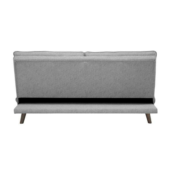English Elm Casual Armless Convertible Sleeper Sofa in Light Gray Textured Polyester Fabric Lounger B01154009