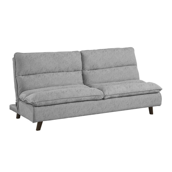 English Elm Casual Armless Convertible Sleeper Sofa in Light Gray Textured Polyester Fabric Lounger B01154009
