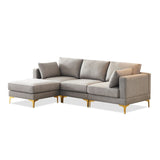 Christopher Knight Home® - Noble House - Adf Living Room Furniture Modern Leisure L Shape Couch Grey Fabric