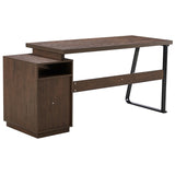 English Elm Home Office Computer Desk With Drawers/Hanging Letter-Size Files, 65 Inch Writing Study Table With Drawers