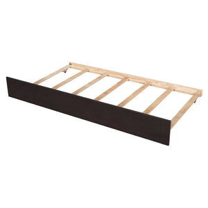 English Elm Full Bed with Pull Out Trundle and Bookcase Headboard for Kids or Guest Rooms Espresso W504P396574
