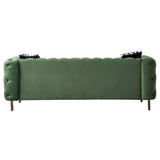 English Elm Chesterfield Modern Tufted Velvet Living Room Sofa, 84.25''W Couch,Mint Green