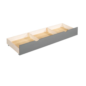 English Elm Twin L-shaped Bunk Bed Sleeps Four with Storage Drawers Mission Style Pine Frame Gray LT000038AAE