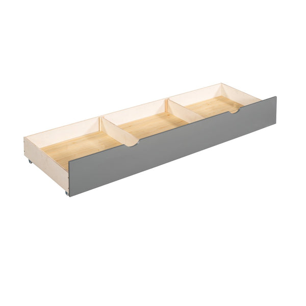 English Elm Twin L-shaped Bunk Bed Sleeps Four with Storage Drawers Mission Style Pine Frame Gray LT000038AAE