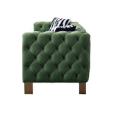 English Elm Chesterfield Modern Tufted Velvet Living Room Sofa, 84.25''W Couch,Mint Green