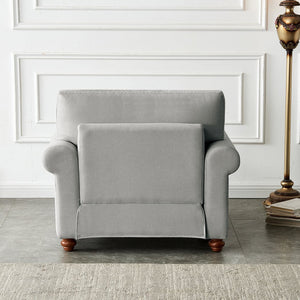 English Elm Living Room Sofa Single Seat Chair with Solid Wood Frame, Plush Polyester Upholstery, 300lb Capacity Grey W109747329