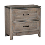 Transitional Two-Tone 1-Piece Nightstand with Ball Bearing Glides, Bedroom Side Table