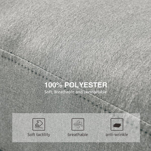 English Elm Linen Upholstered Sectional Sofa With Storage For 5 - Modern Grey Fabric & Removable Covers W1097S00060