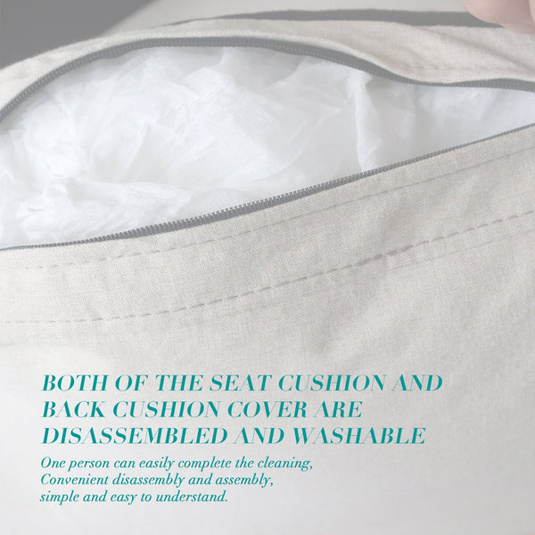 English Elm Linen Upholstery Sectional Sofa With Storage - Elegant Beige, Seats 5, Perfect For Modern Living Spaces W1097S00056