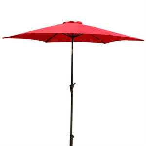 English Elm 8.8 Outdoor Aluminum Patio Umbrella with UV Polyester Canopy, Crank & Tilt, Vented Wind‑Resistant Base B010S00244