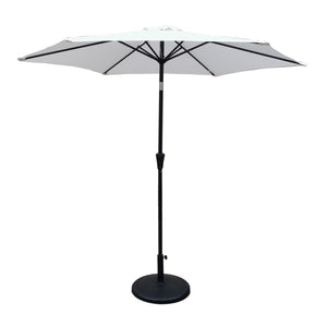 English Elm 8.8 9ft Outdoor Aluminum Patio Umbrella with UV-Resistant Canopy, Crank & Tilt, Vented Wind-Resistant Base B010S00224