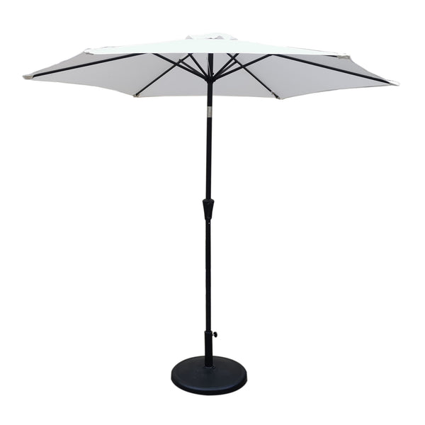 English Elm 8.8 9ft Outdoor Aluminum Patio Umbrella with UV-Resistant Canopy, Crank & Tilt, Vented Wind-Resistant Base B010S00224