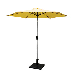 English Elm 8.8 ft Outdoor Aluminum Patio Umbrella with UV-Resistant Canopy, Crank & Tilt, Vented Wind-Resistant Design Yellow B010S00237