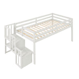 Hearth and Haven Loft Bed with Staircase  W50443251