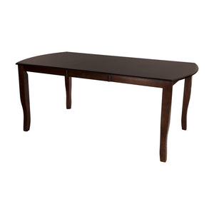 English Elm Dark Cherry Maeve Dining Table with 18" Extension Leaf, Mango Veneer Finish, Seats 6–8, 38–72" L B01156366