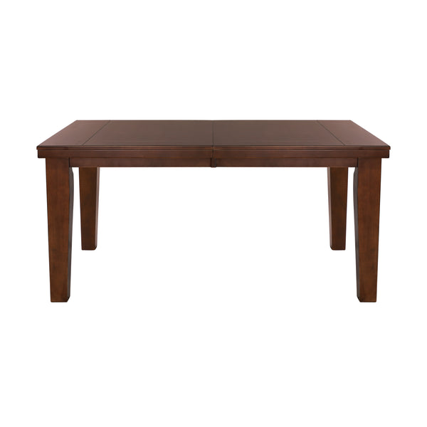 English Elm Dark Oak Finish Ameillia Rectangular Dining Table with Self-Storing 18" Leaf, Solid Tapered Legs, 42"×64"-82" x30.5" B01156367