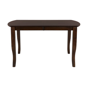 English Elm Dark Cherry Maeve Dining Table with 18" Extension Leaf, Mango Veneer Finish, Seats 6–8, 38–72" L B01156366