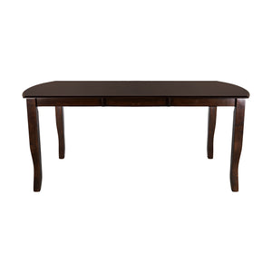 English Elm Dark Cherry Maeve Dining Table with 18" Extension Leaf, Mango Veneer Finish, Seats 6–8, 38–72" L B01156366