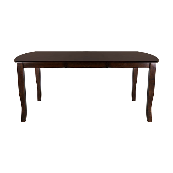 English Elm Dark Cherry Maeve Dining Table with 18" Extension Leaf, Mango Veneer Finish, Seats 6–8, 38–72" L B01156366