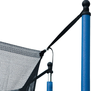 English Elm 14ft Backyard Trampoline with Basketball Hoop Safety Enclosure Net and Steel Ladder W28552056