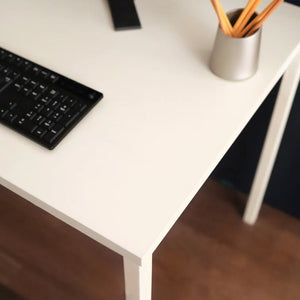 English Elm Harry Contemporary Ivory Wood And Metal Computer Desk - Sleek, Durable, Eco-Friendly Design For Home B040S00013
