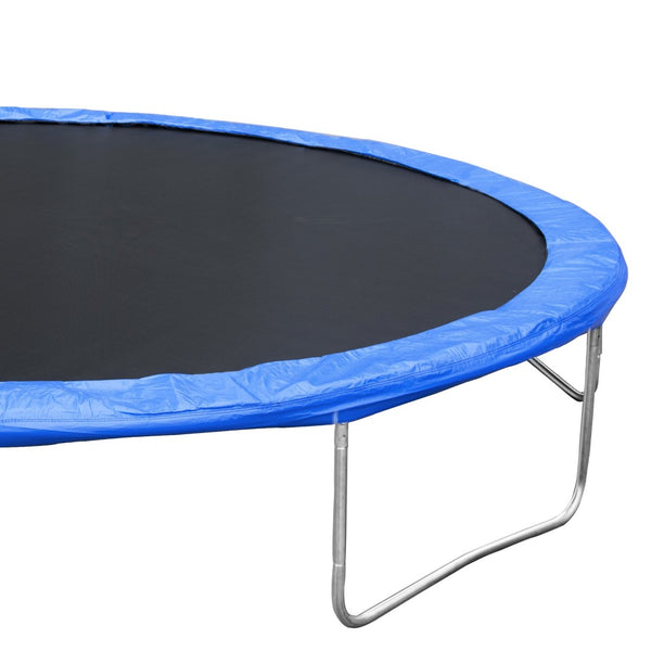 English Elm 14ft Outdoor Trampoline with Basketball Hoop Safety Enclosure Net and Steel Ladder W285128088
