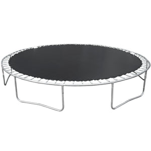 English Elm 14ft Backyard Trampoline with Basketball Hoop Safety Enclosure Net and Steel Ladder W28552056